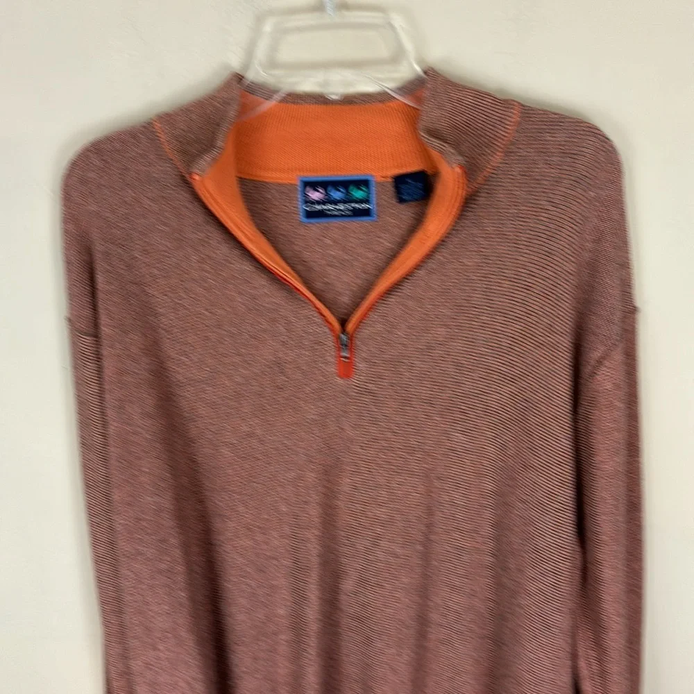 Charleston Threads 1/4 Zip 100% Cotton Golf Sweater Size XL